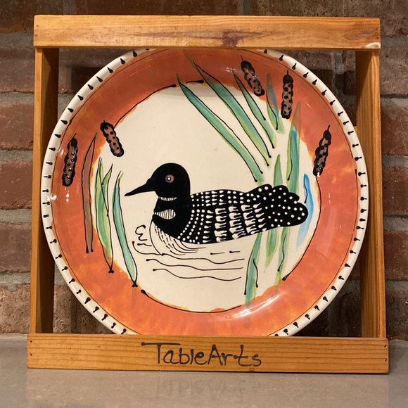 Table Arts-Designed by Debra Cherniawsky-Durrer 1996 Loon pasta bowl - Picture 1 of 5